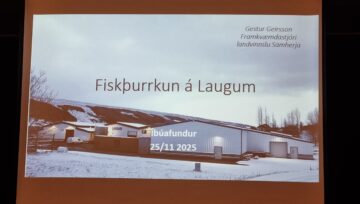 Fjölmennur íbúafundur um framtíð fiskþurrkunar á Laugum